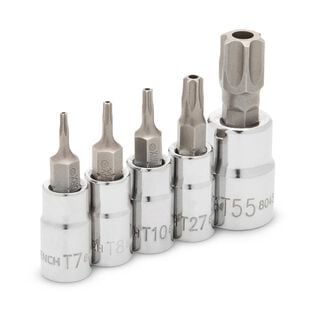 5 Piece Tamper Proof Torx Bit Socket Set