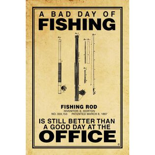 A Bad Day Fishing Poster Parchment