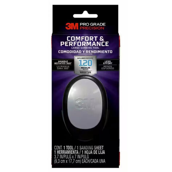 3M Pro Grade Precision Comfort & Performance Large Sanding Tool, 463-000-PGP-4, 3.7" x 7", 4/cs image number 0
