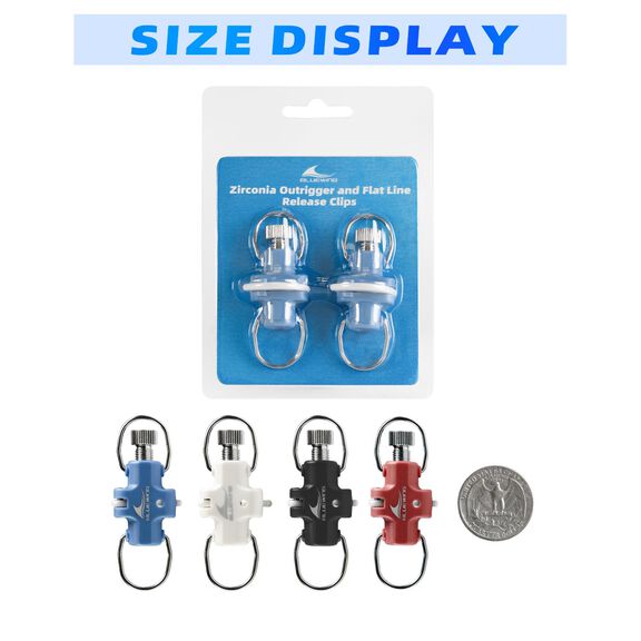 BLUEWING Zirconia Outrigger and Flat Line Release Clip White 2pcs image number 6
