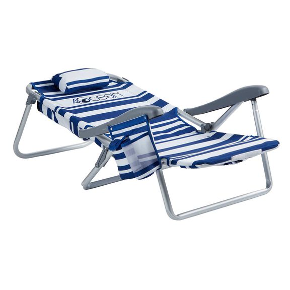 Backpack Beach Chair in Nautical Stripe image number 1