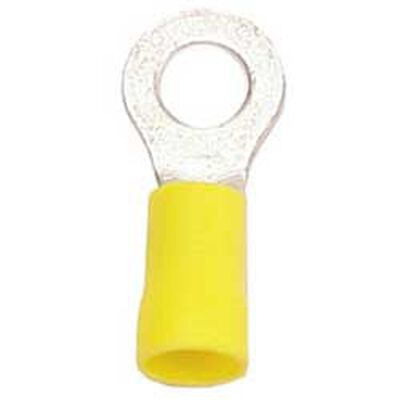 12-10 AWG Ring Terminals, 1/4", Yellow