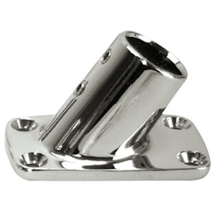 Stainless Steel 60&deg; Rectangular Base, 1" Tube Outside Dia.
