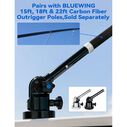 BLUEWING Heavy-Duty Manual Outrigger Base (Yellowfin 67), Silver, 2pcs image number 4