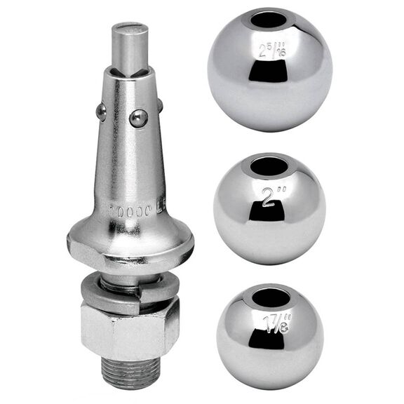 Interchangeable Trailer Hitch Ball with 1 7/8", 2" and 2 5/16" Balls image number 0