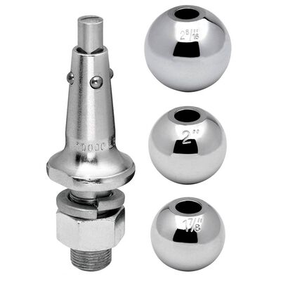 Interchangeable Trailer Hitch Ball with 1 7/8", 2" and 2 5/16" Balls
