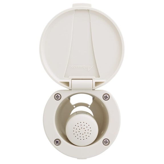 Recessed Shower Warm White Cup & Lid, Small Warm White Sprayer No Hook, 6' White Rubber Hose image number 5