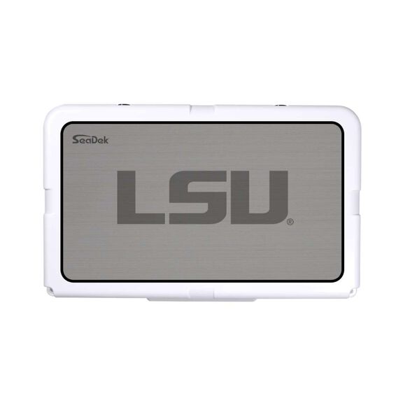 SeaDek Cooler Pad - Collegiate Collection - Fits RTIC 45 - Storm Gray / Black, LSU image number 0