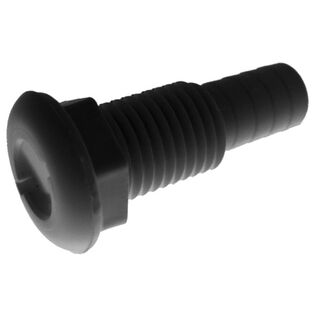 3/4" Straight Thru-Hull Fitting, Black