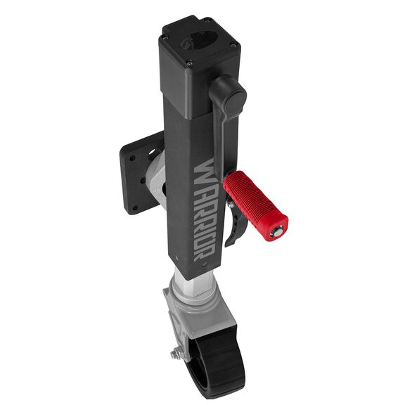 1800 lb. Warrior Marine Trailer Jack, Side Wind, Bolt-On Swivel Plate, with Wheel image number 2