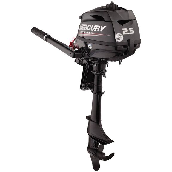 Mercury 2.5hp Tiller FourStroke Outboard Motor - 15" Shaft, Manual Tilt/Trim, Manual Start image number 1