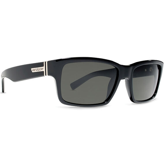 Fulton Sunglasses, Glossy Black Frames with Gray Lenses image number 0