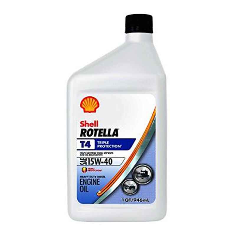 Shell Rotella T4 15W-40 Conventional Heavy Duty Diesel Engine Oil, Triple Protection, 1 Quart image number 0
