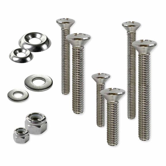 Phillips Oval Head Self Tapping Screw Kit, 168 Piece, Stainless Steel image number 1