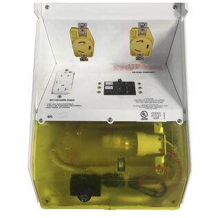 14.5" Newport Harbor Mate Power Station, (2) 30 Amp 125V Shore Power Receptacles, (1) 20 Amp 125V GFCI Protected Duplex Receptacle