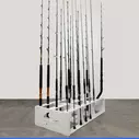 45 Fishing Rods Storage Rack Trolling Aluminum Bent Butt Rod Holder for Rods and Reel Combos image number 6