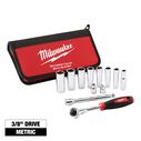 3/8" Drive Metric Socket Set,12 Piece image number 0