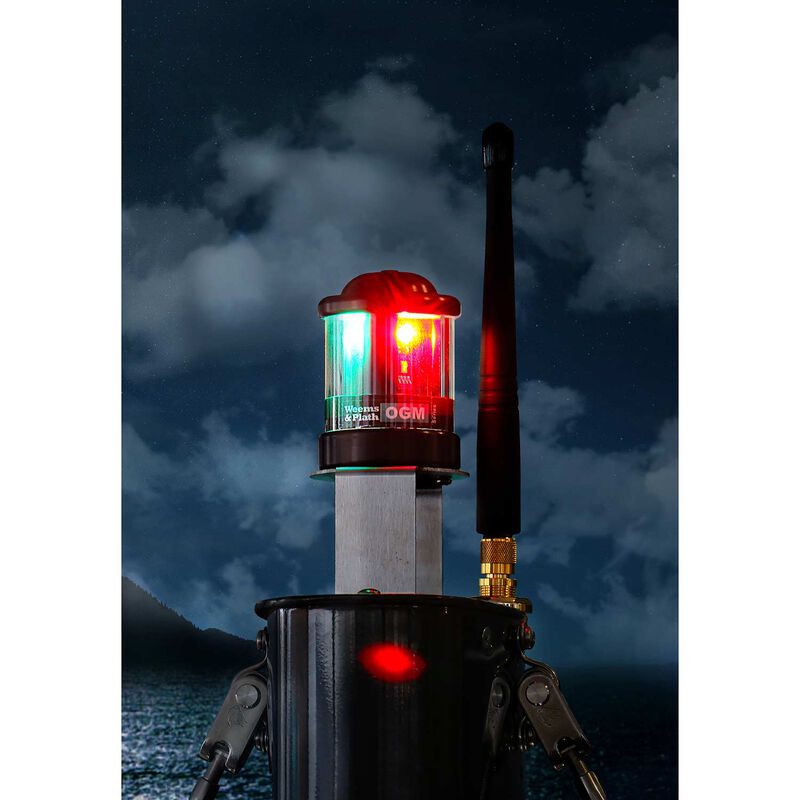 OGM Series Q Collection Mast Mount LED Tri-Color/Anchor Navigation Light with Photodiode image number null