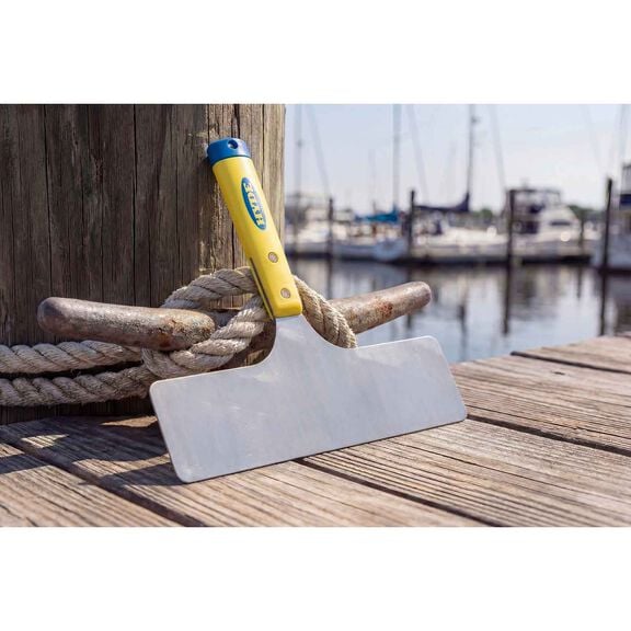 Marine 12'' Stainless Steel Stiff Blade Scraper Acme Threaded Handle image number 3