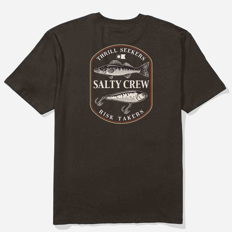 Salty Crew Men's Baited Shirt, in Black, Size Large | by West Marine
