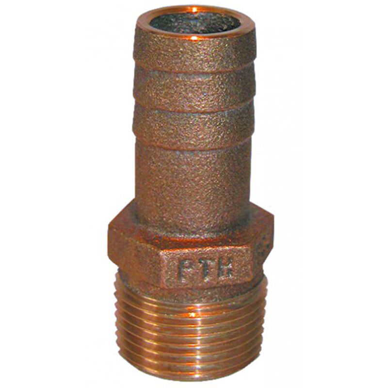 GROCO PTH, Straight Standard Flow Bronze Fitting, 1 1/2" Pipe x 1 1/2