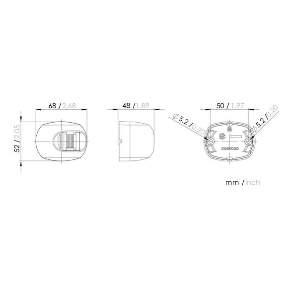 Series 34 Side Mount LED Starboard Navigation Light image number 2