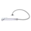 Deck-Mount Sprayer Hammer-Head Arctic White Sprayer, 6' Stainless Steel Hose, Low Profile Holder image number 1