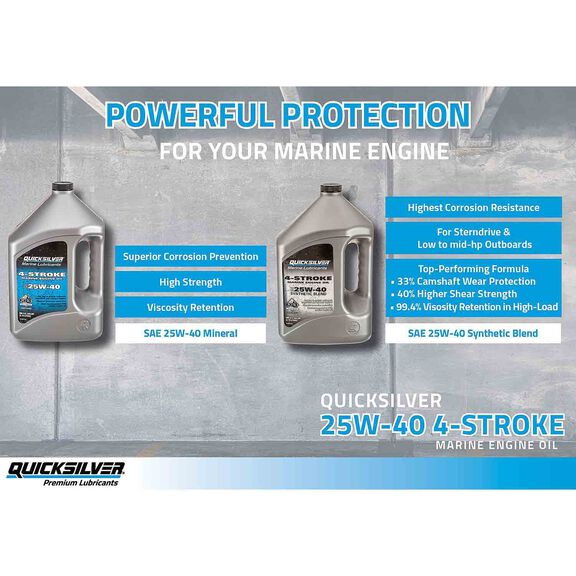 25W-40 Synthetic Blend Marine Engine Oil, 1 Gallon image number 3
