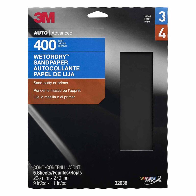 3M Wetordry™ Sandpaper Sheets, 9" x 11", 400 Grit | West Marine