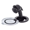Recessed Shower Black Cup with Stainless Steel Lid w/Gasket, Small Black Sprayer, 6' Stainless Steel Hose image number 2