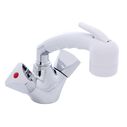 Trinidad Head/Shower Combo Faucet Small Arctic White Sprayer No Hook, 6' Stainless Steel Hose Chrome/Arctic White image number 0