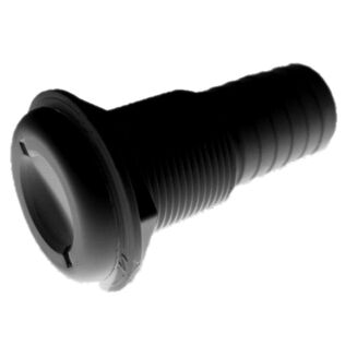 1 1/8" Straight Thru-Hull-Fitting, Black