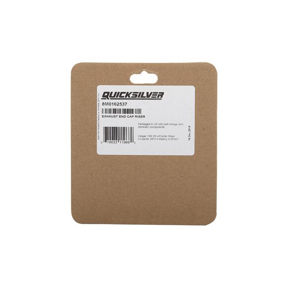 Quicksilver 8M0162537 Exhaust End Cap Riser Gasket, Crusader, Mallory image number 0