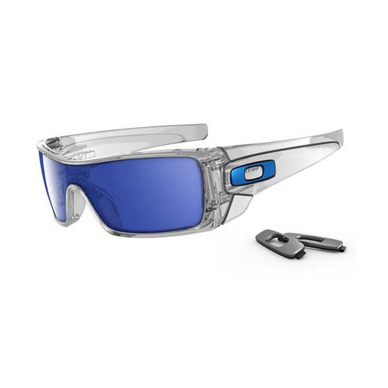 OAKLEY Batwolf Sunglasses, Clear Frames with Ice Iridium Lenses West