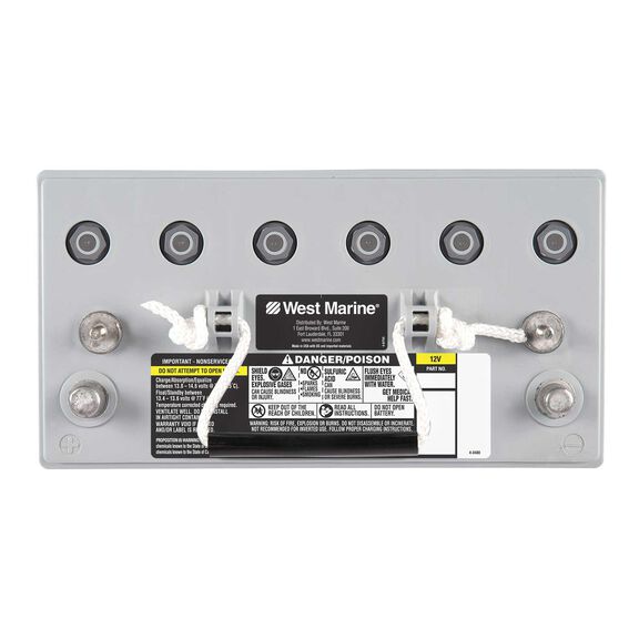 Group 31 Deep Cycle Marine Gel Battery, 97 Amp Hours, 550 Cold Cranking Amps, 780 Marine Cranking Amps, 180 Reserve Minutes image number 1