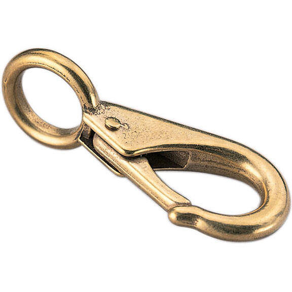 Fixed-Eye Snap, Bronze, 3/8" Eye ID, 2" Length, 1/4" Opening image number 0