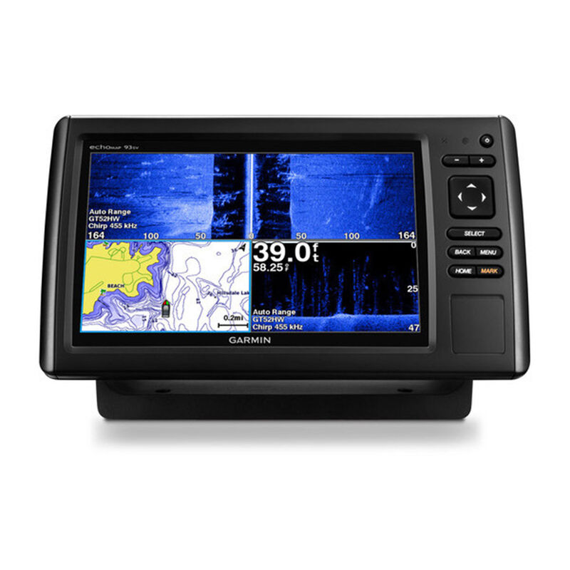 echoMAP CHIRP 93sv Fishfinder/Chartplotter with CHIRP SideVü/ClearVü/ Transducer and LakeVü HD Maps image number 0