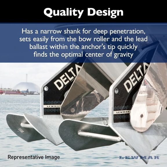 Lewmar Galvanized Steel Delta Anchor - 140 lbs. image number 5