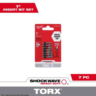 SHOCKWAVE&trade; Impact Torx Insert Bit Set,  7 Piece