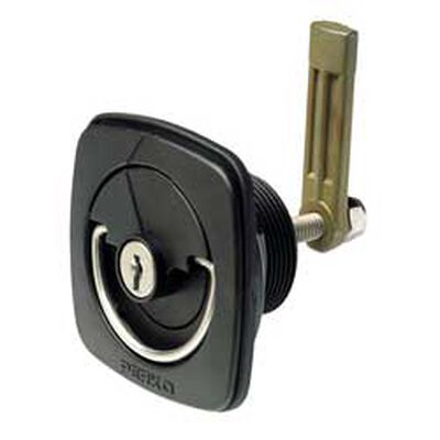 Flush Lock and Latch for Smooth or Carpeted Surfaces - with Straight Cam Bar
