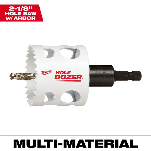 2-1/8" HOLE DOZER&trade; Bi-Metal Hole Saw with Arbor image number 0