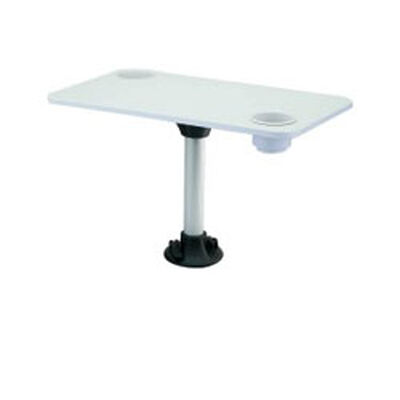 Quick-Release Table Pedestal System with Rectangular Top