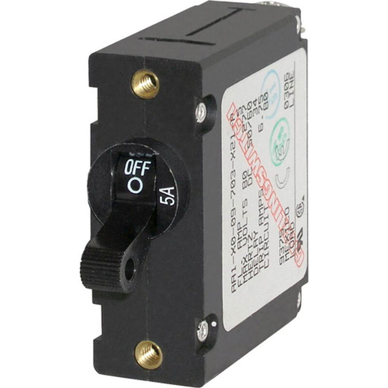 A-Series Single Pole Black Toggle 15A Circuit Breaker image number 0