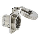 Hubbell Marine Hull Inlet , 50A 125/250V, Stainless Steel image number 1