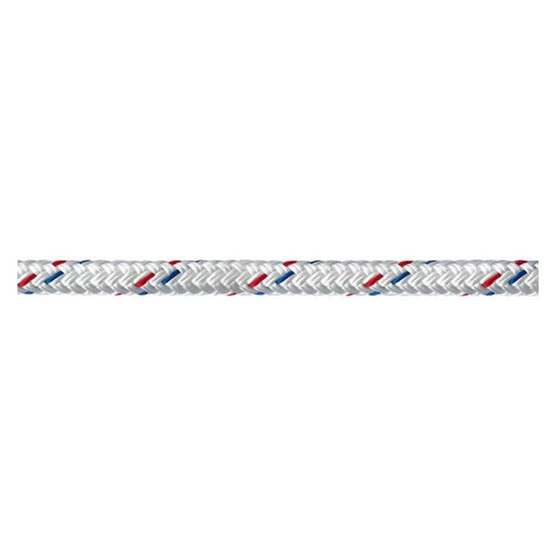 3/8" x 20' HarborMaster Dock Line, White with Tracer image number null