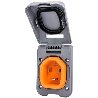 Inlet, 30A 125V, Plastic, Gray
