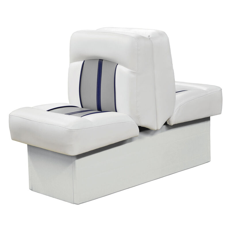 Wise Pinnacle Series Back to Back Lounge, White/Gray/Blue Piping image number 0