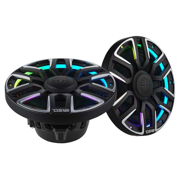 8&rdquo; Marine Coaxial Speaker With Kevlar Cone, Bullet Tweeter, Neodymium Magnet, and Digital LED Lights | 200W RMS 4-Ohm image number 1