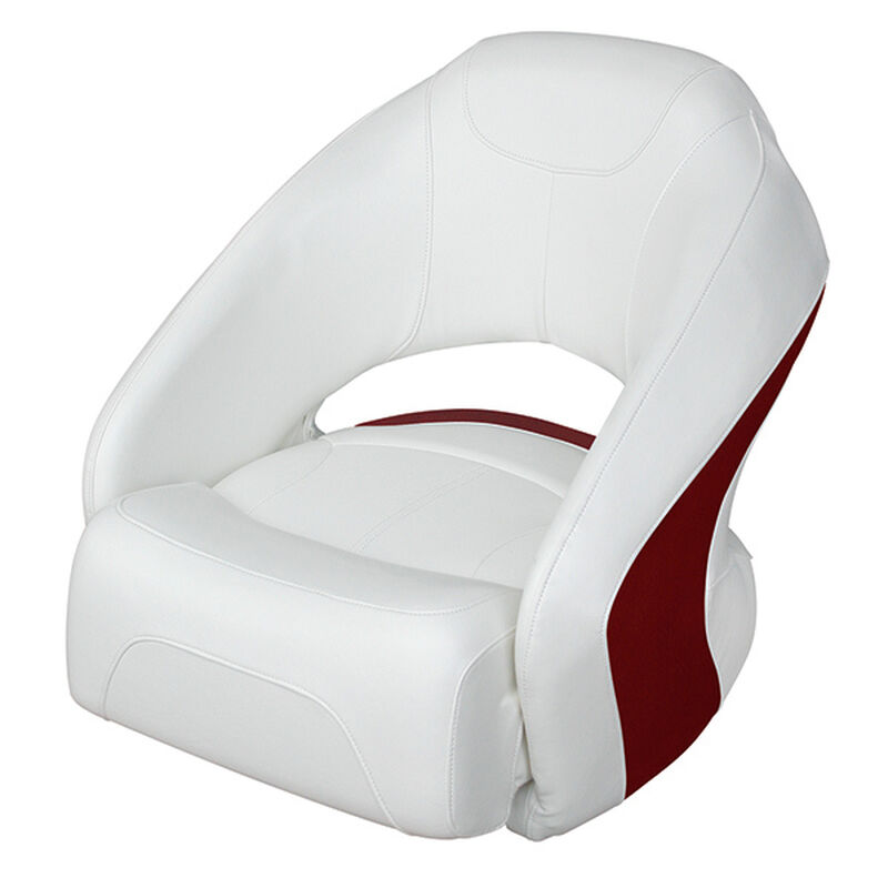 WISE SEATING Razor Bolster Bucket Seat, White/Dark Red West Marine