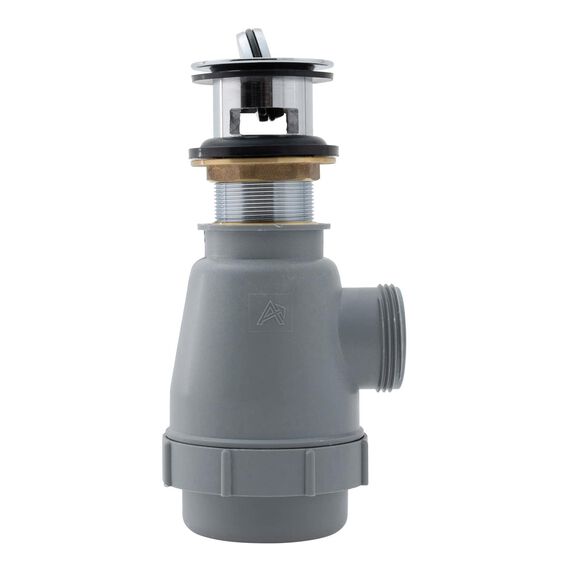 1-1/2" Drain, Flip Trap Sink Drain with Overflow, 1-1/4"-M Thread Chrome image number 1